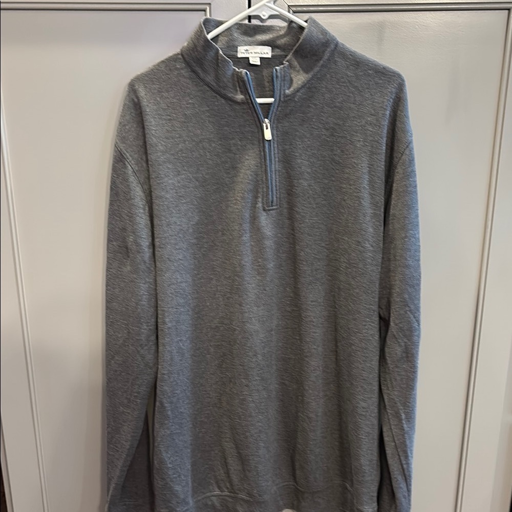 Peter Millar Crown Comfort Men's XXL Grey Pullover 1/4 Zip Lightweight Soft